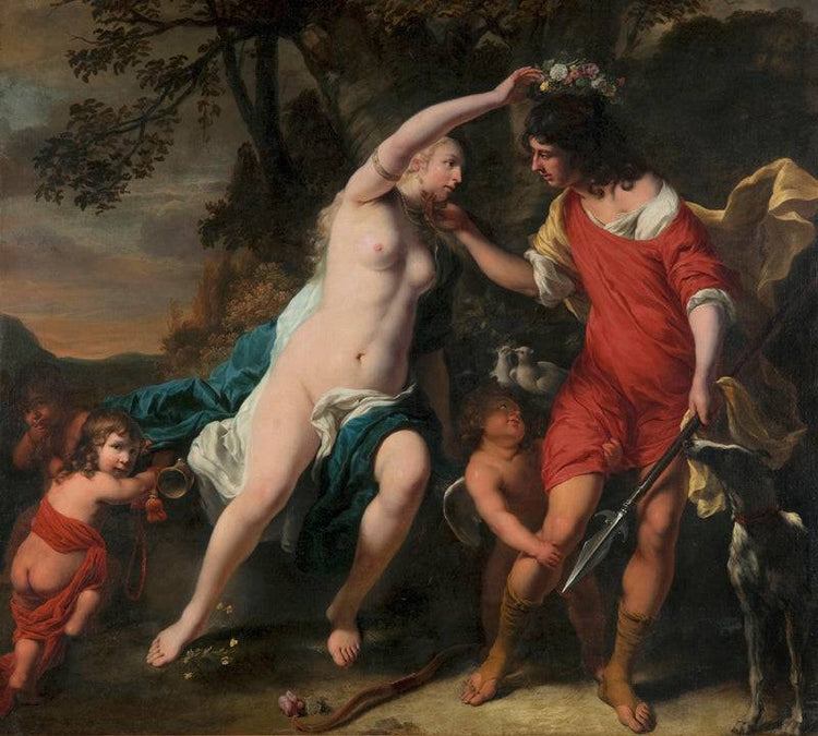 Venus and Adonis. - Ferdinand Bol