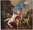 Venus and Adonis by Titian — group oil painting wall art, Mannerism Late Renaissance