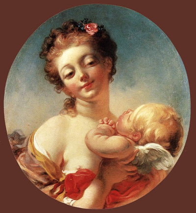 Venus and Cupid in bedroom