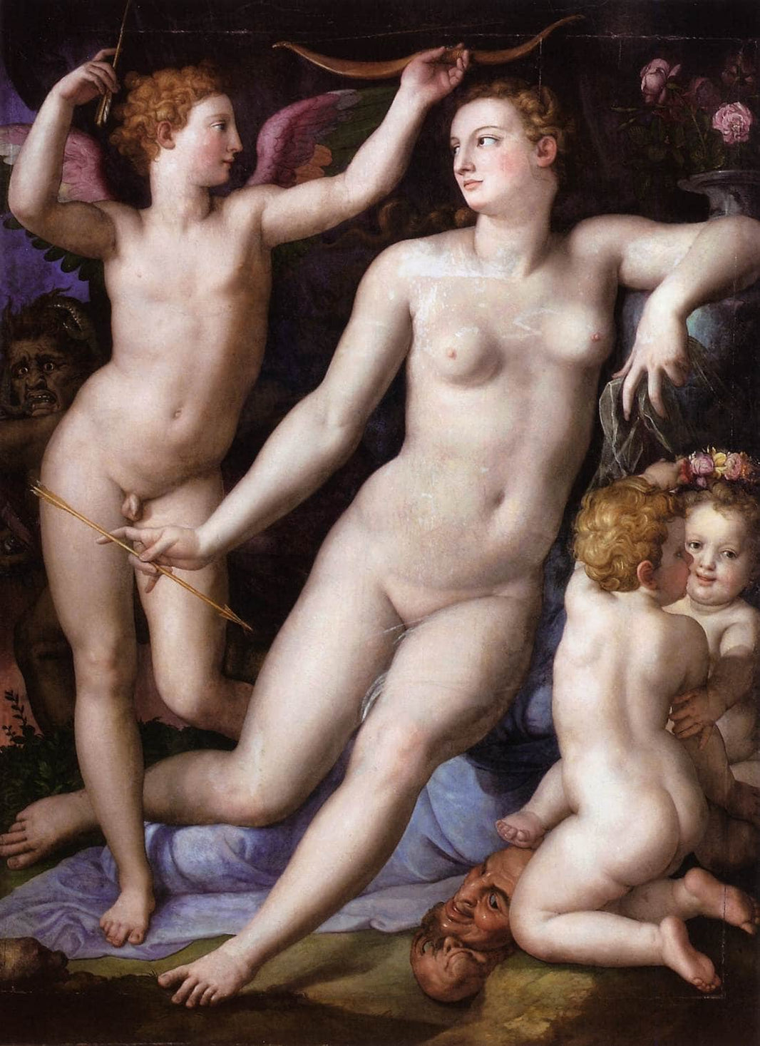 Venus, Cupid and Jealousy by Agnolo Bronzino — hand-painted cultural oil painting reproduction on canvas