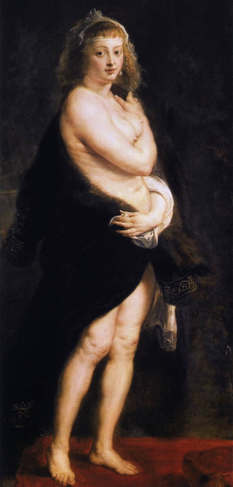 Venus in Fur Coat by Peter Paul Rubens, hand-painted portrait oil painting reproduction on canvas