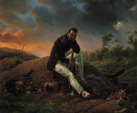 The soldier on the field of battle or, the last grenadier of Waterloo by Horace Vernet — hand-painted portrait oil painting reproduction on canvas