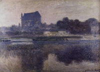 Vernon Church in Fog by Claude Monet — hand-painted landscape oil painting reproduction on canvas
