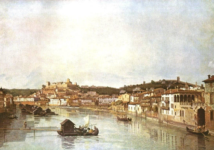 Verona Veduta by Bernardo Bellotto — hand-painted architectural oil painting reproduction on canvas