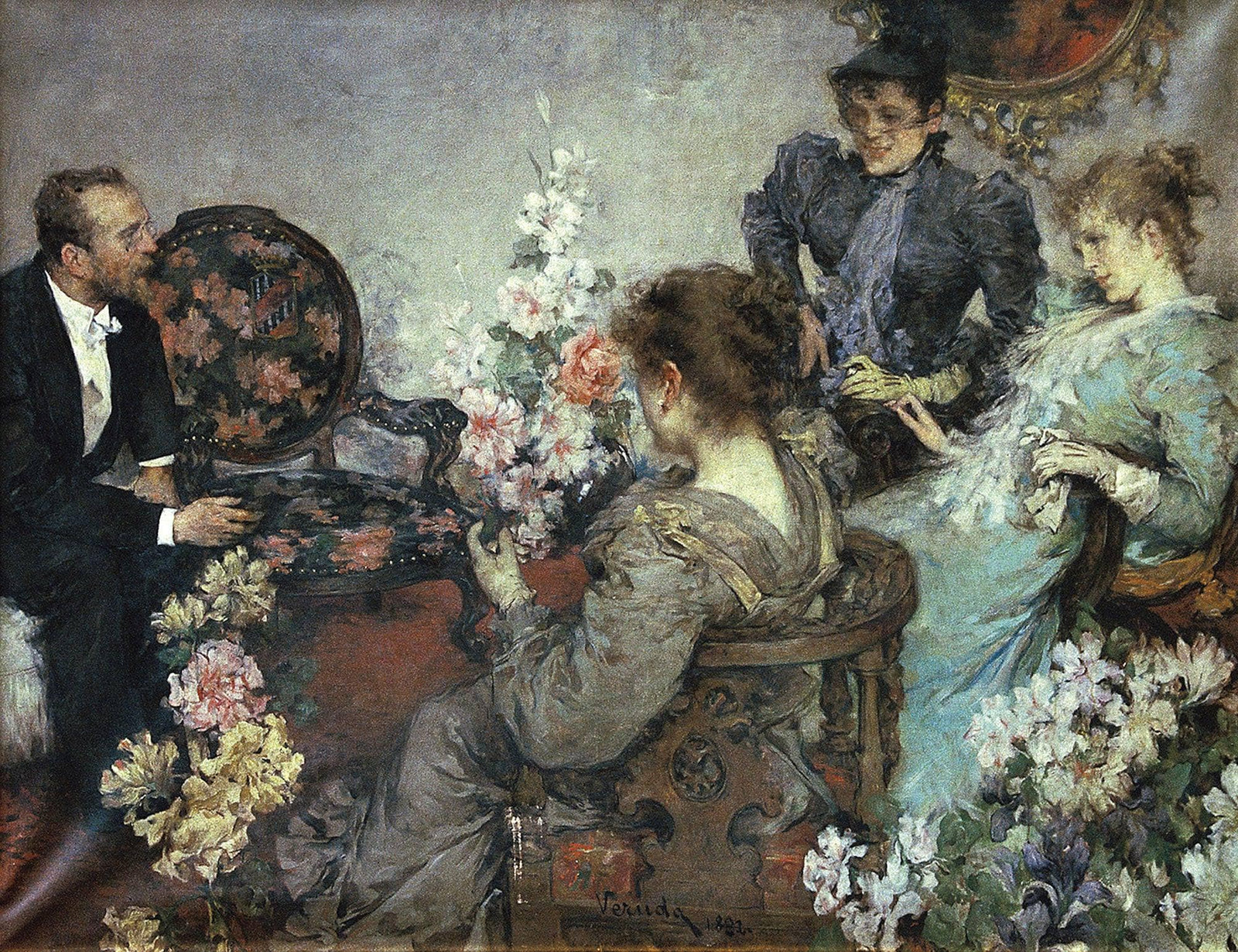 In the living room