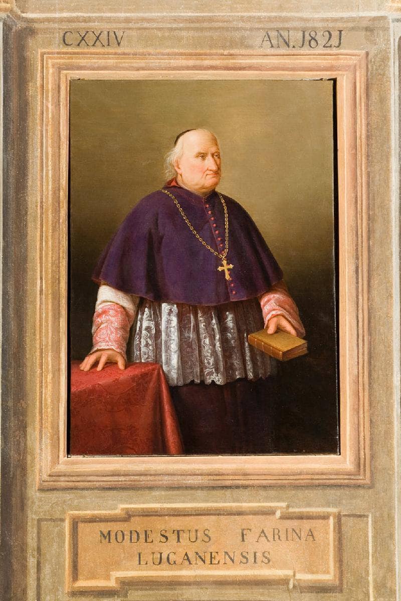 Portrait of the Bishop Modesto Farina by Antonio Paoletti — hand-painted portrait oil painting reproduction on canvas