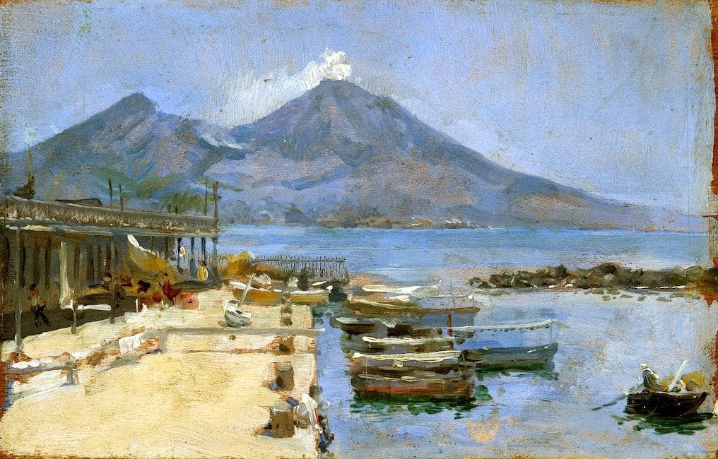 Vesubio by José Garnelo — hand-painted landscape oil painting reproduction on canvas