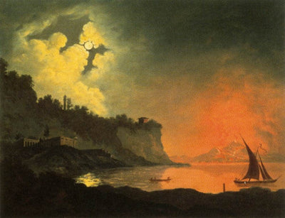 Vesuvius from Posillipo in modern living room