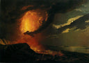 Vesuvius in Eruption, with a View over the Islands in the Bay of Naples by Joseph Wright — hand-painted eco oil painting reproduction on canvas