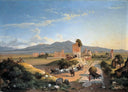 Via Appia by Franz Ludwig Catel — rural oil painting wall art, Romanticism