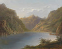 Vierwaldstättersee Mit Blick Auf Die Tellkapelle by Hermann Ottomar Herzog — valley oil painting wall art, Romanticism