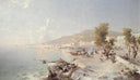 Vietri Sul Mare, Looking Towards Salerno by Franz Richard Unterberger — hand-painted landscape oil painting reproduction on canvas