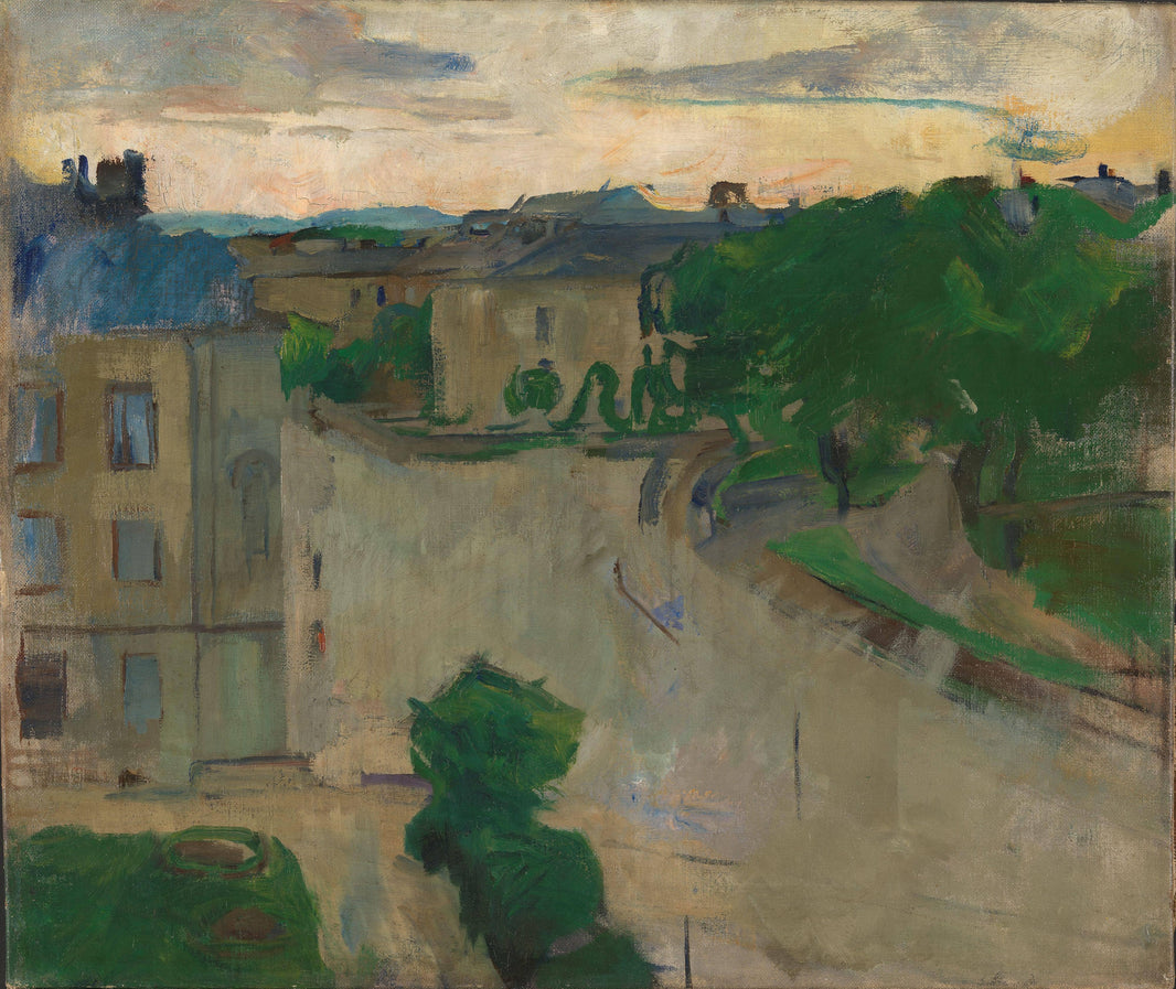 View from My Balcony, Hansteensgate 2 by Harriet Backer — hand-painted landscape oil painting reproduction on canvas