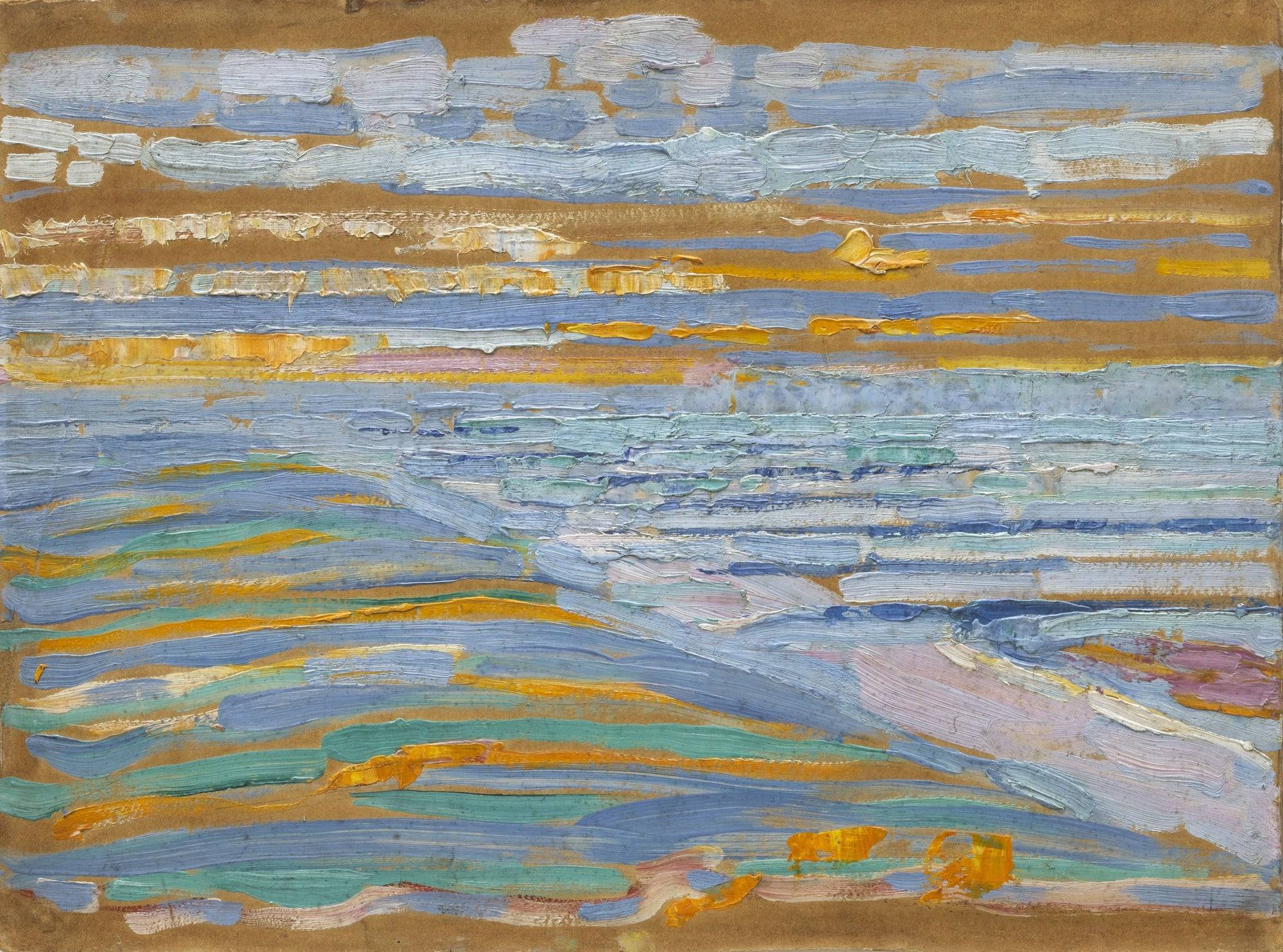 View from the Dunes with Beach and Piers - Piet Mondrian