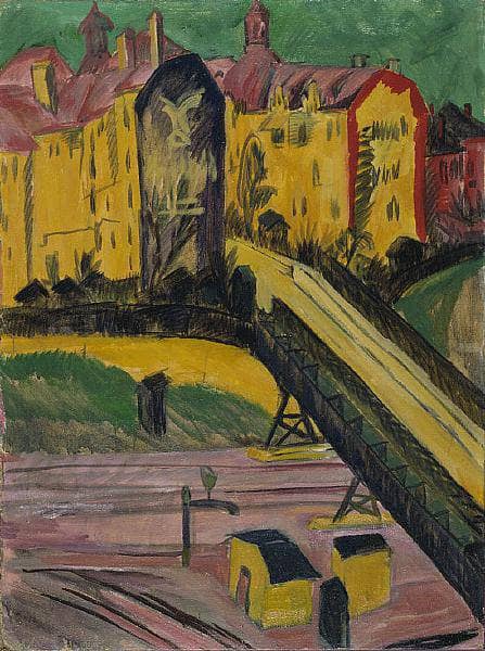 View from the Window by Ernst Ludwig Kirchner — hand-painted abstract oil painting reproduction on canvas