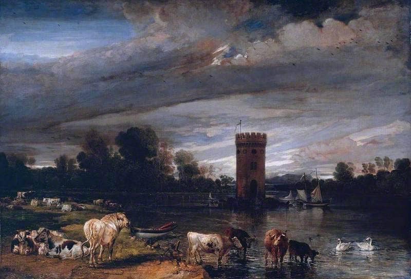View in Tabley Park by James Ward — hand-painted landscape oil painting reproduction on canvas