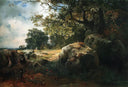 View in the Neighbourhood of Oranienbaum by Aleksey Savrasov — hand-painted botanical oil painting reproduction on canvas