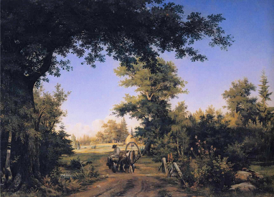 View in the Vicinity of St. Petersburg by Ivan Shishkin — hand-painted botanical oil painting reproduction on canvas