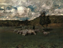 View near Polling by William Merritt Chase — rural oil painting wall art, Impressionism