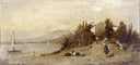 View of a beach by Robert Alott, sea oil painting wall art, Romanticism