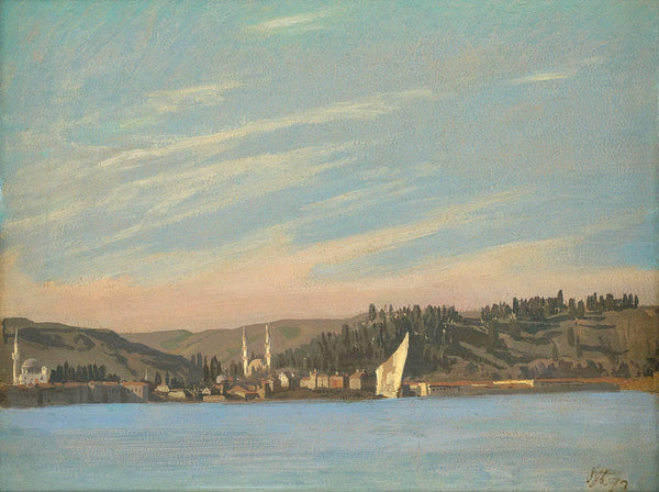 View of a coastal town at the Strait of Bosporus, Turkey