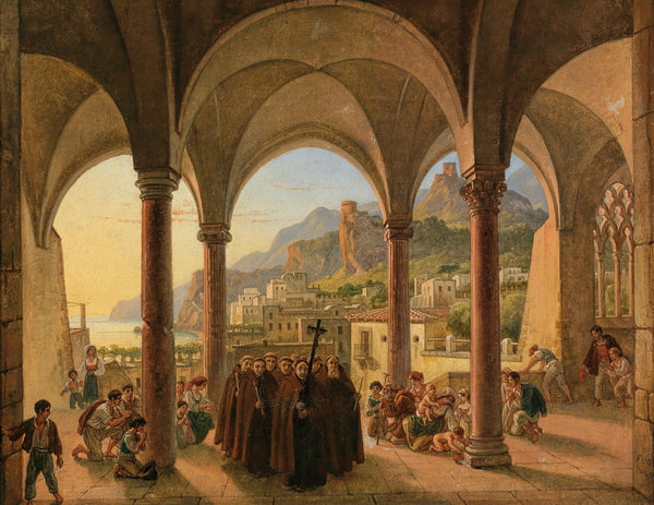 View of Amalfi from the porch of the cathedral