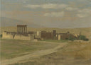 View of Baalbek by Jean-Leon Gerome — hand-painted cultural oil painting reproduction on canvas