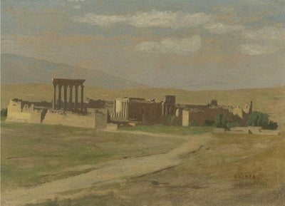 View of Baalbek by Jean-Leon Gerome — oil painting reproduction