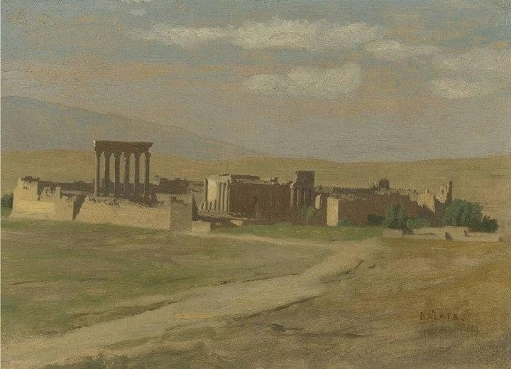 View of Baalbek by Jean-Leon Gerome — hand-painted cultural oil painting reproduction on canvas