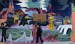 View of Basel and the Rhine - Ernst Ludwig Kirchner