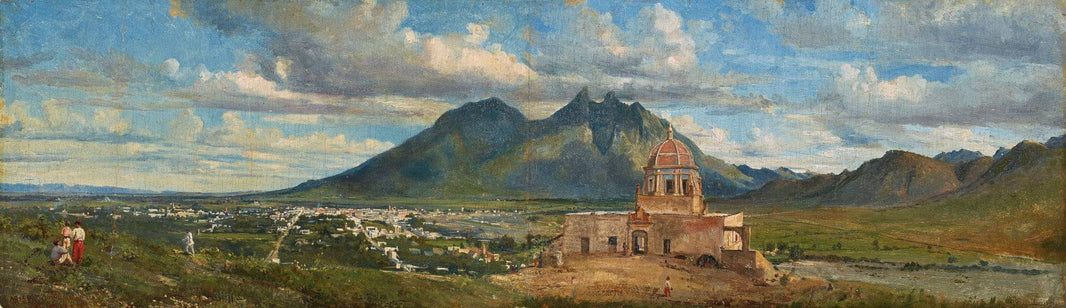 View of Bishop's Palace near Monterrey by Conrad Wise Chapman, hand-painted landscape oil painting reproduction on canvas