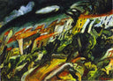 View of Ceret by Chaim Soutine — landscapes oil painting wall art, Expressionism