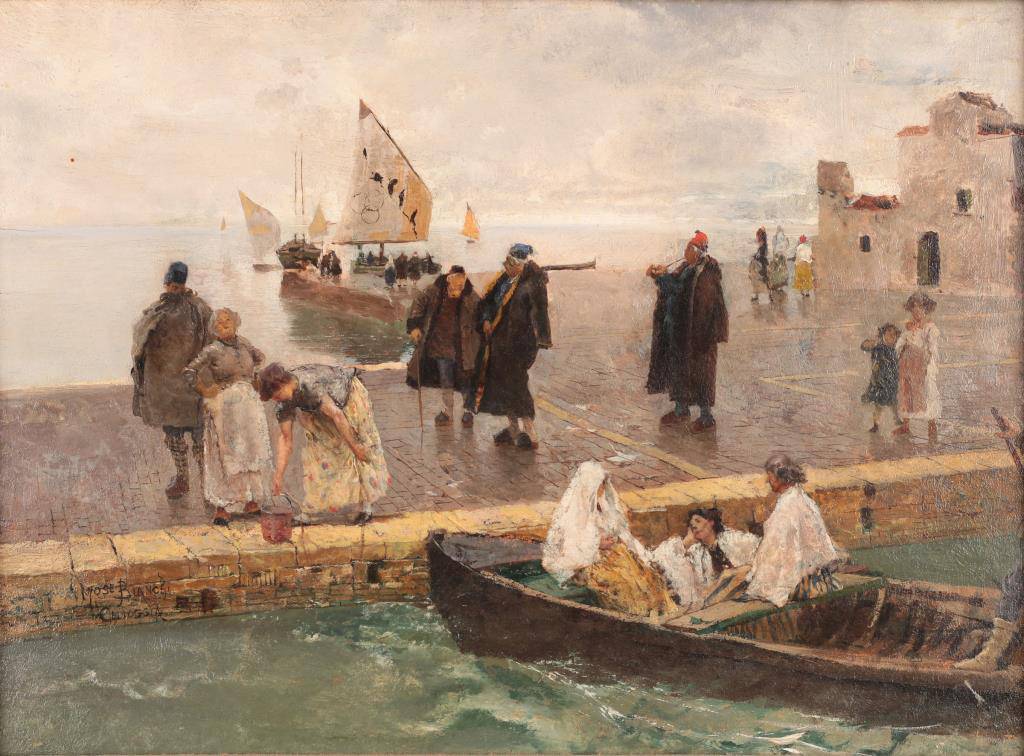 View of Chioggia - Mosè Bianchi