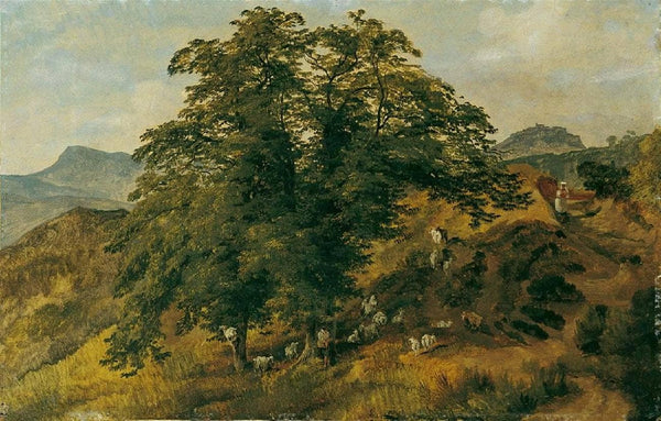 View of Civitella and the Sabine Mountains