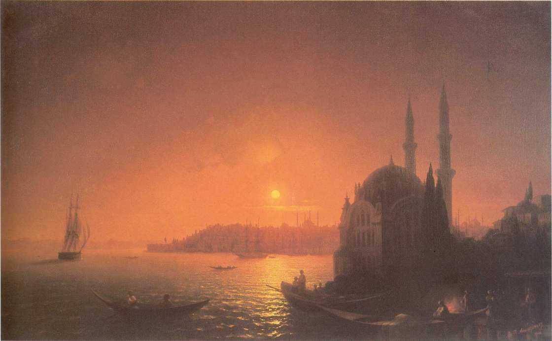 View of Constantinople by Moonlight - Ivan Aivazovsky