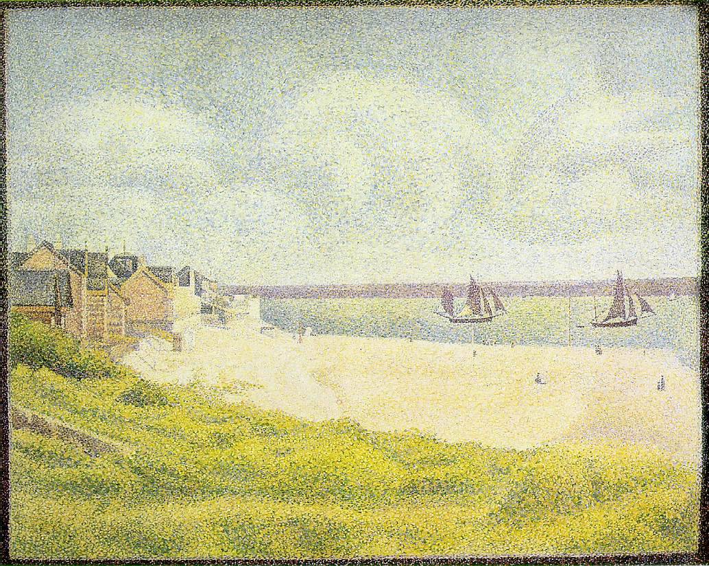 View of Crotoy, the Valley - Georges Seurat