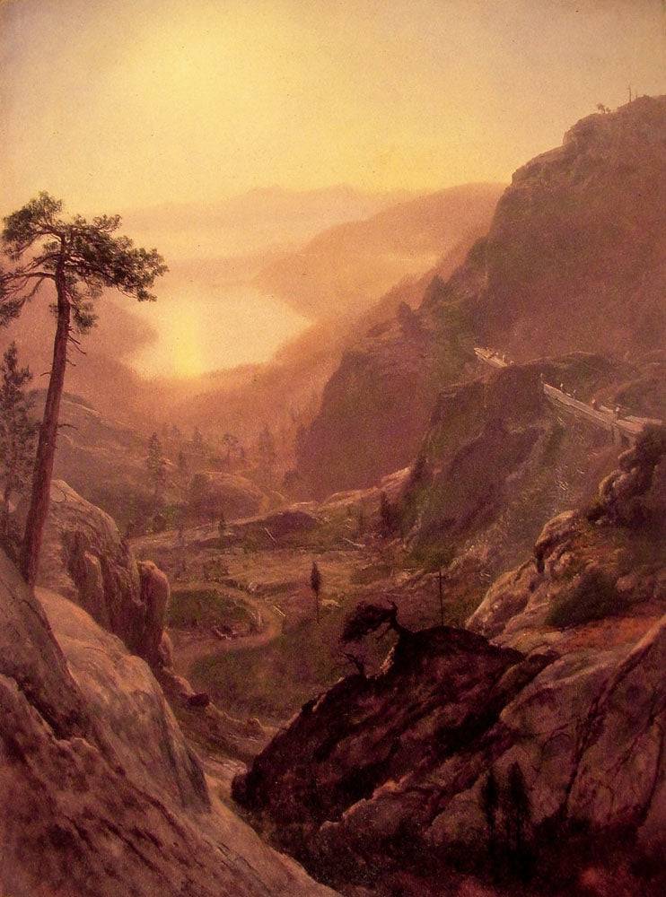 View of Donner Lake, California - Albert Bierstadt