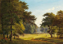 View of Dyrehaven (the Deer Garden) north of Copenhagen by P. C. Skovgaard — rural oil painting wall art, Romanticism
