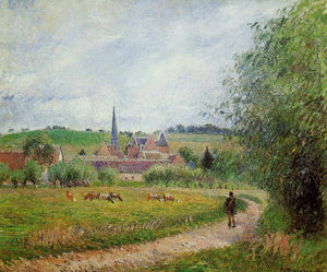 View of Eragny - Camille Pissarro