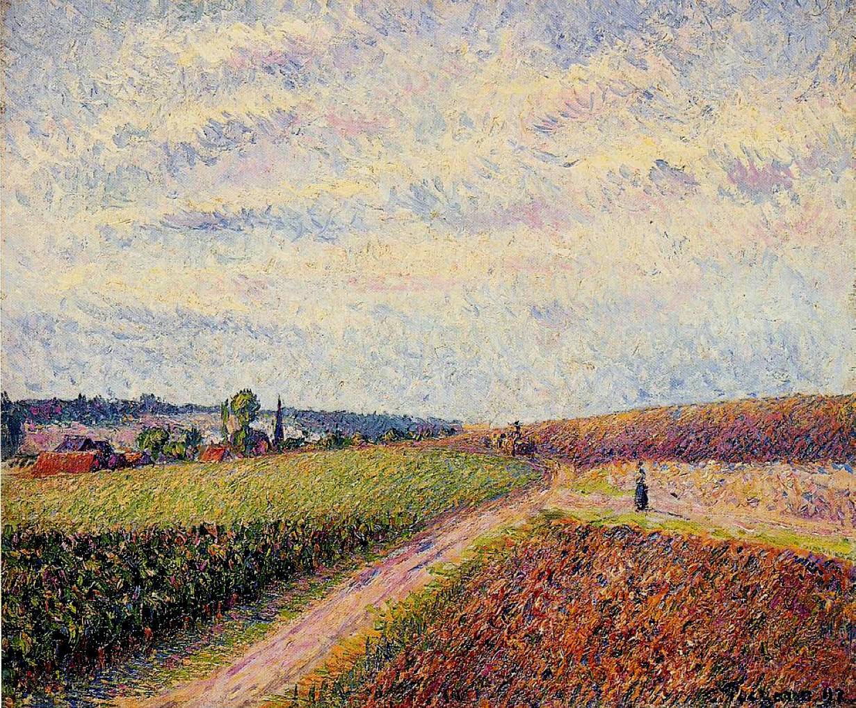 View of Eragny - Camille Pissarro