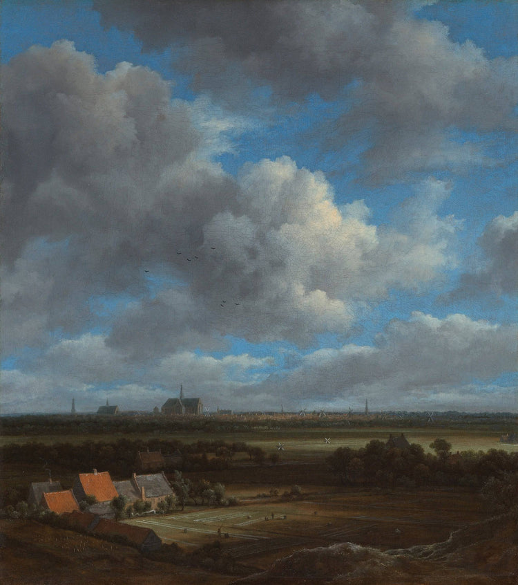 View of Haarlem with bleaching fields in the foreground - Jacob van Ruisdael