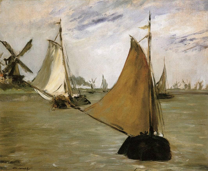 View of Holland by Edouard Manet — hand-painted nautical oil painting reproduction on canvas