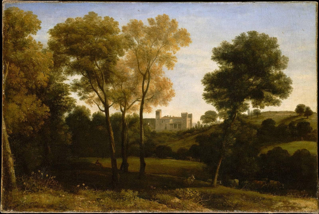 View of La Crescenza by Claude Lorrain — hand-painted architectural oil painting reproduction on canvas