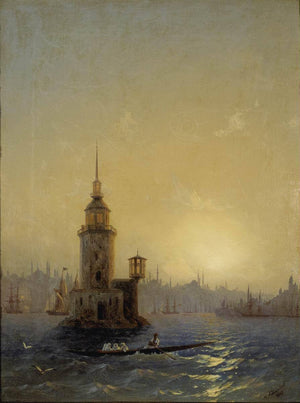 View of Leandrovsk tower in Constantinople - Ivan Aivazovsky