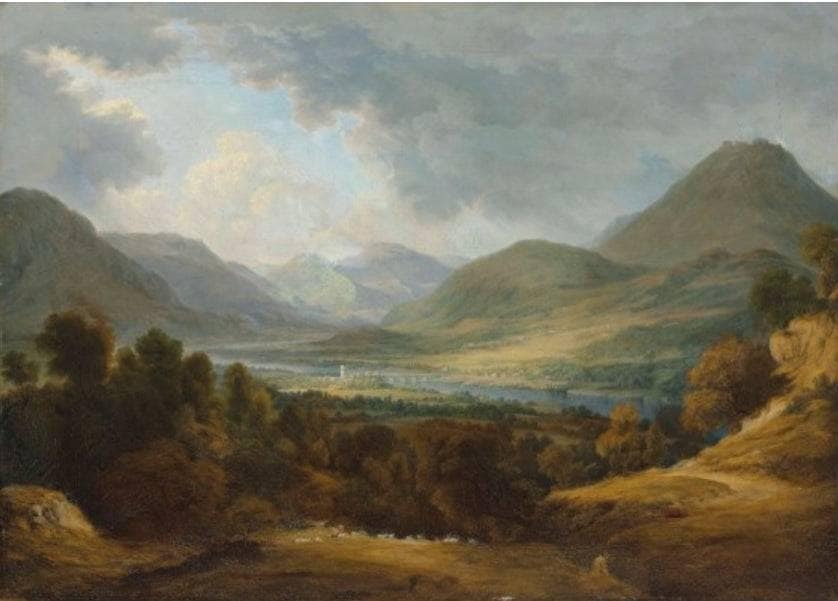 View of Llangollen, Wales by John Glover — hand-painted landscape oil painting reproduction on canvas