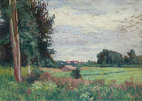 View Of Méréville by Maximilien Luce — hand-painted landscape oil painting reproduction on canvas