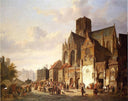 View of Montelspran by Cornelis Springer — heritage oil painting wall art, Romanticism