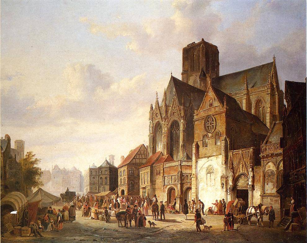 View of Montelspran - Cornelis Springer