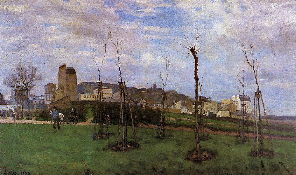 View of Montmartre from the Cite des Fleurs - Alfred Sisley