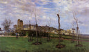 View of Montmartre from the Cite des Fleurs by Alfred Sisley — rural oil painting wall art, Impressionism